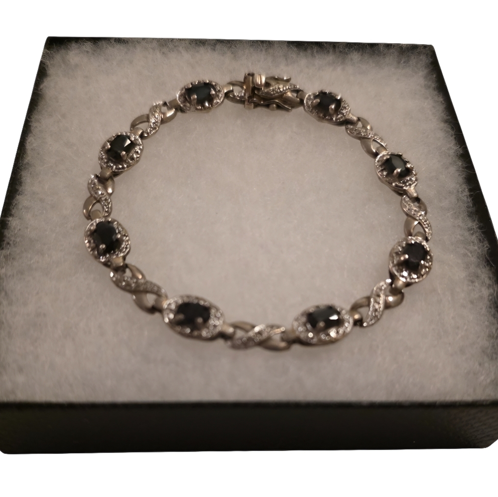 Sapphire 925 Silver Bracelet - Picture 10 of 10